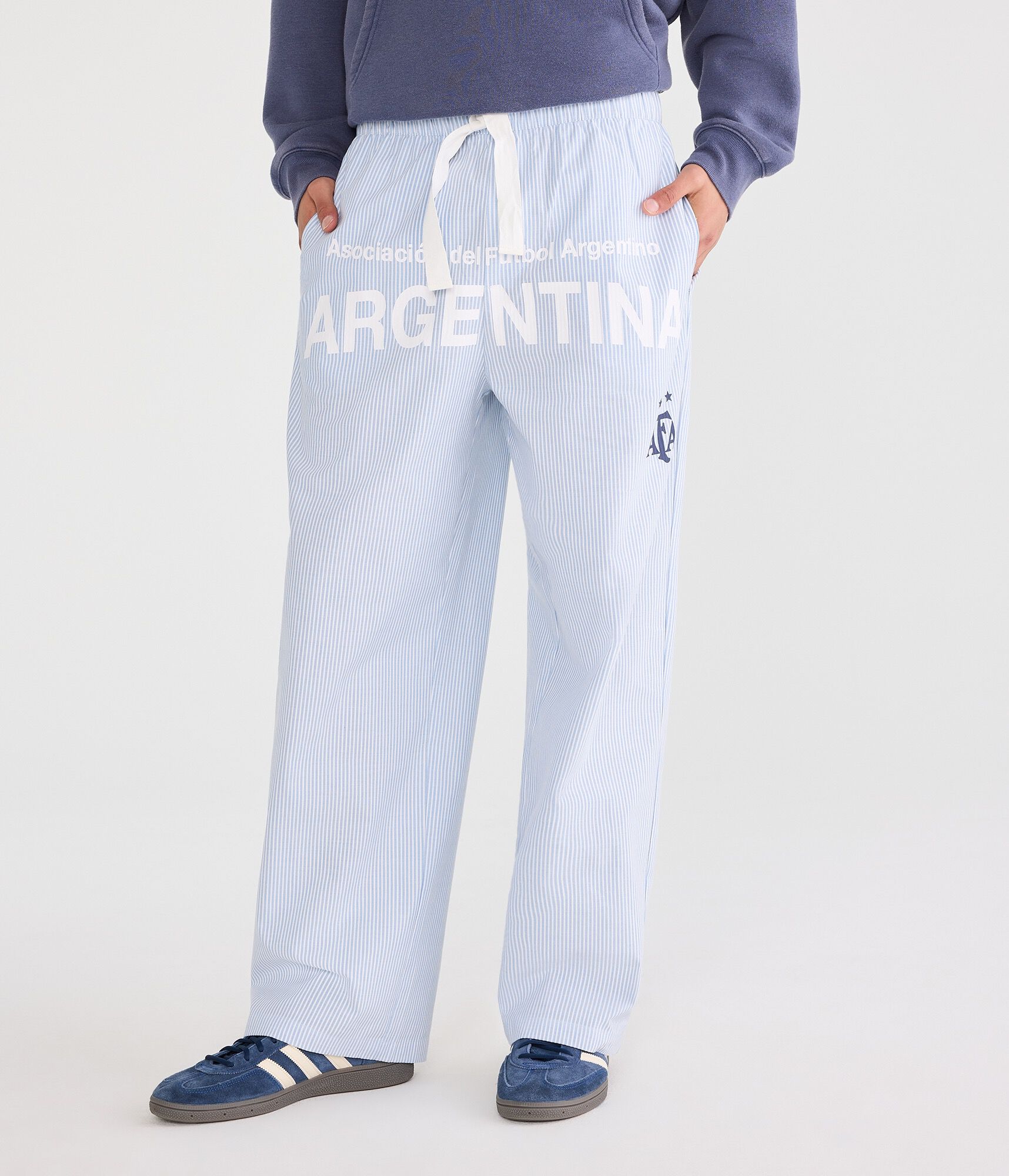 Argentina Football Striped Lounge Pants