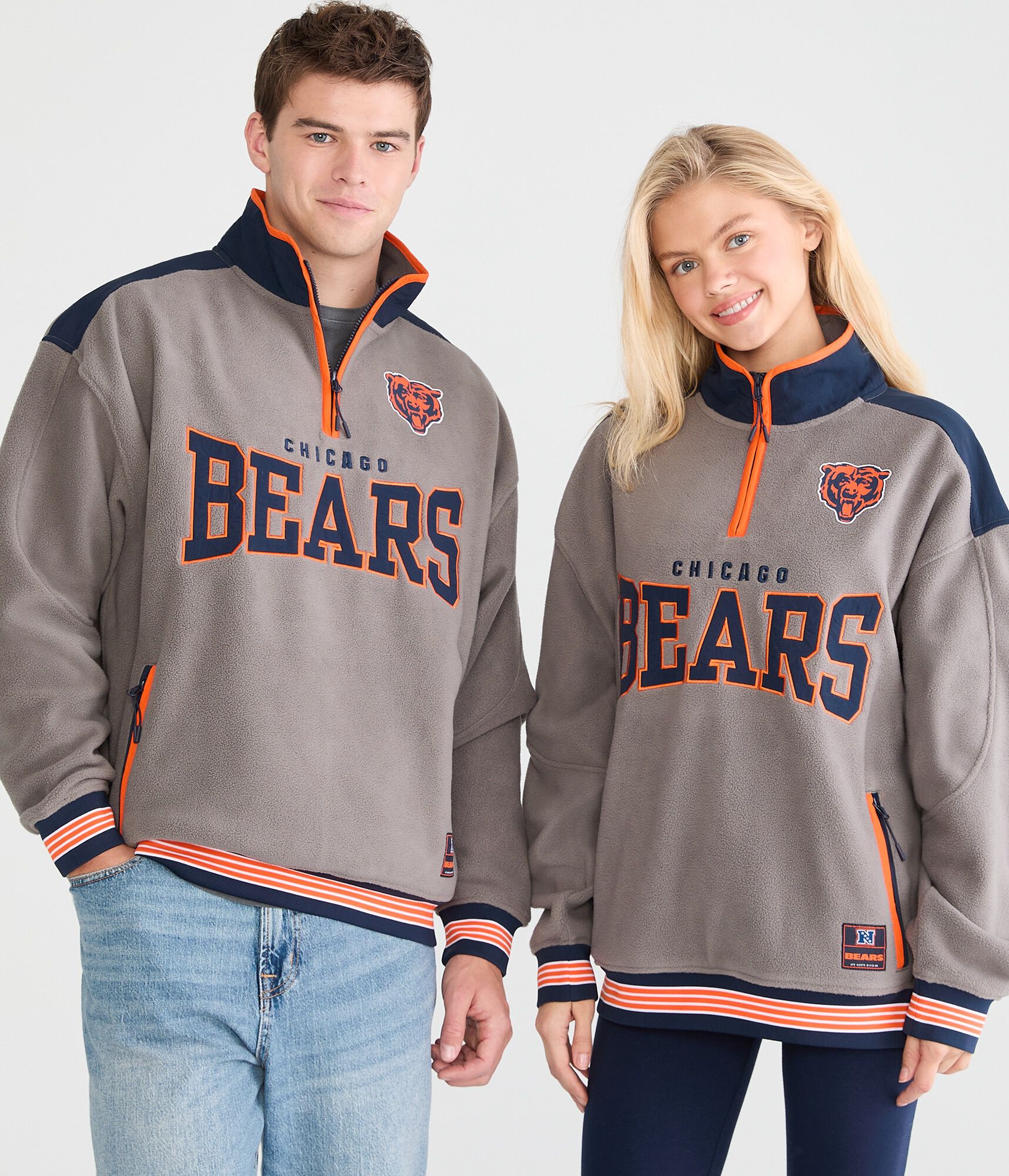 Chicago Bears Quarter-Zip Polyfleece Pullover