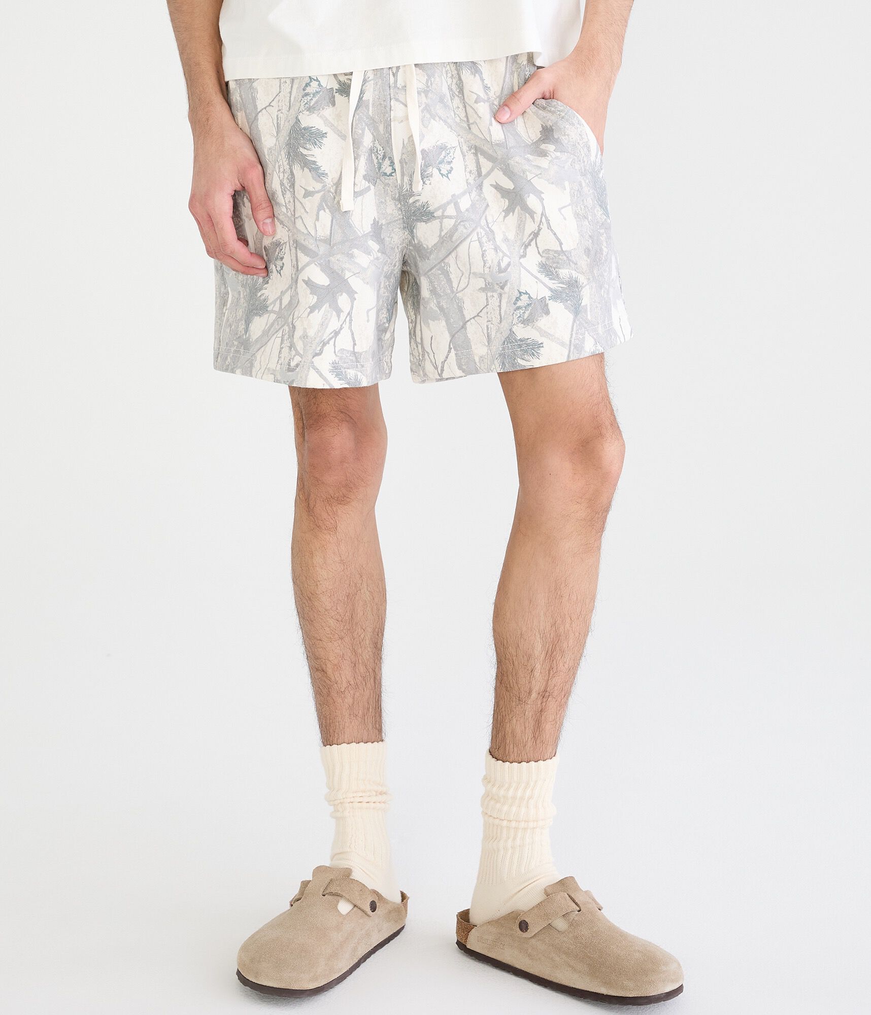 Cloud Soft Forest Camo Fleece Shorts