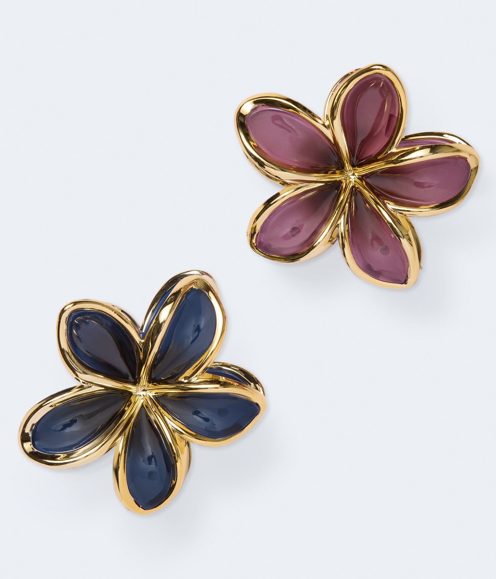 Outlined Tropical Flower Claw Hair Clip 2-Pack