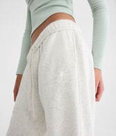 Cloud Soft Lace Bow Straight Leg Sweatpants