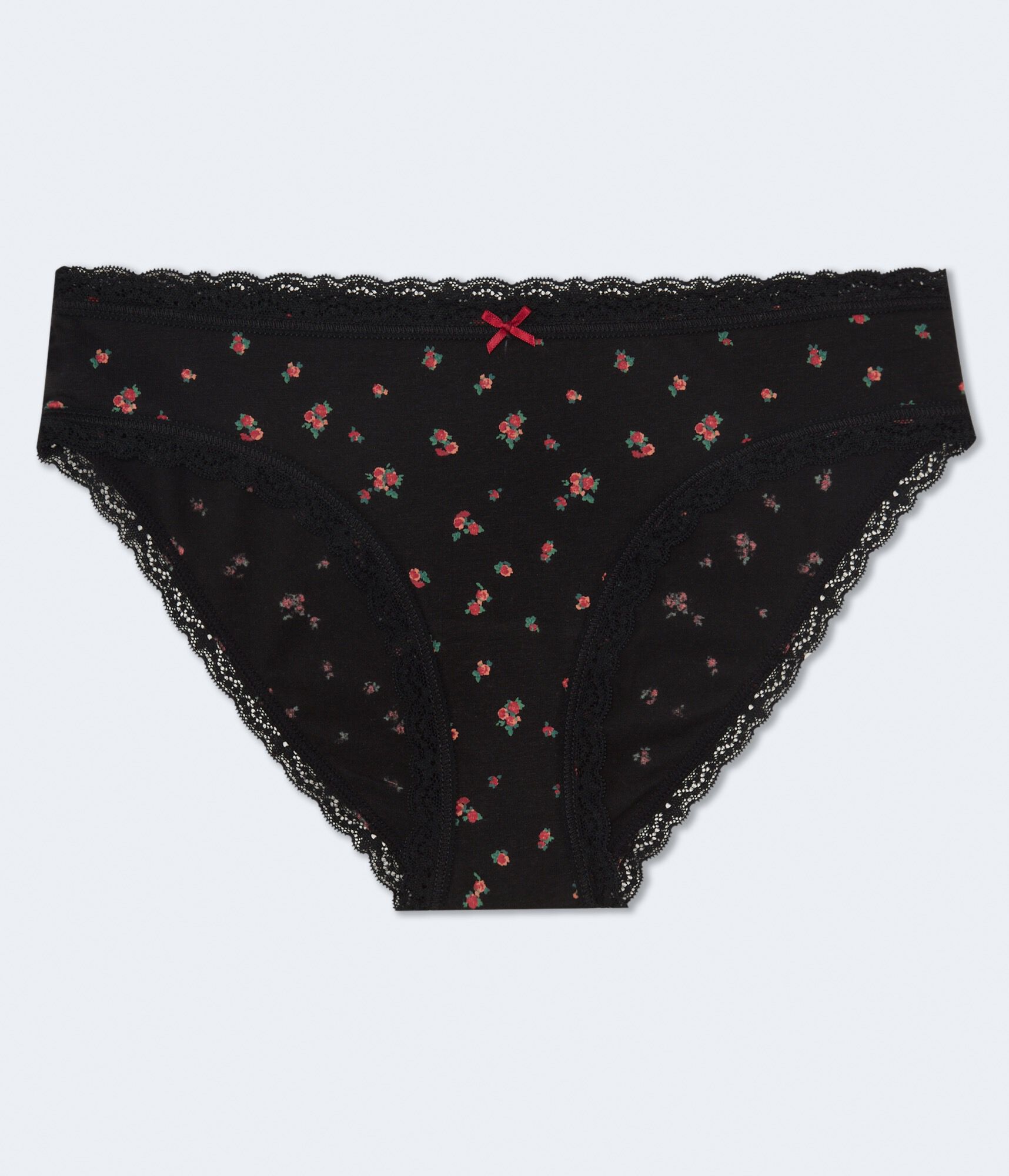 Cotton Floral Lace-Trim Hipster