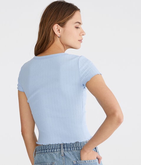 Seriously Soft Ribbed Cropped Shrunken Tee