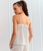 Demetra for Aero Striped Linen Babydoll Top