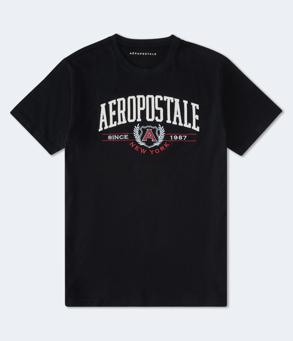 Aeropostale Laurel Logo Appliqué Graphic Tee