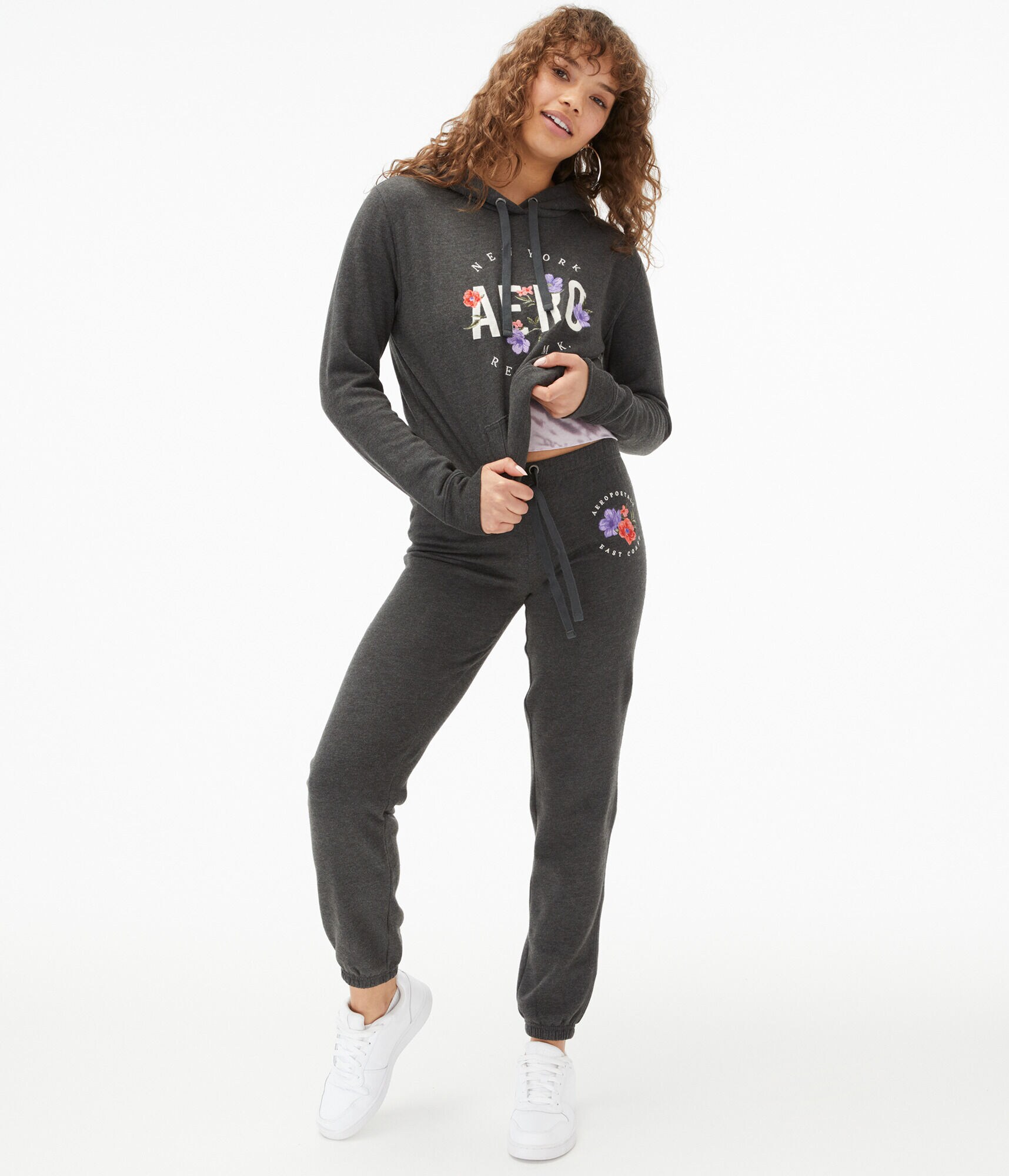 Aero New York Floral Pullover Hoodie