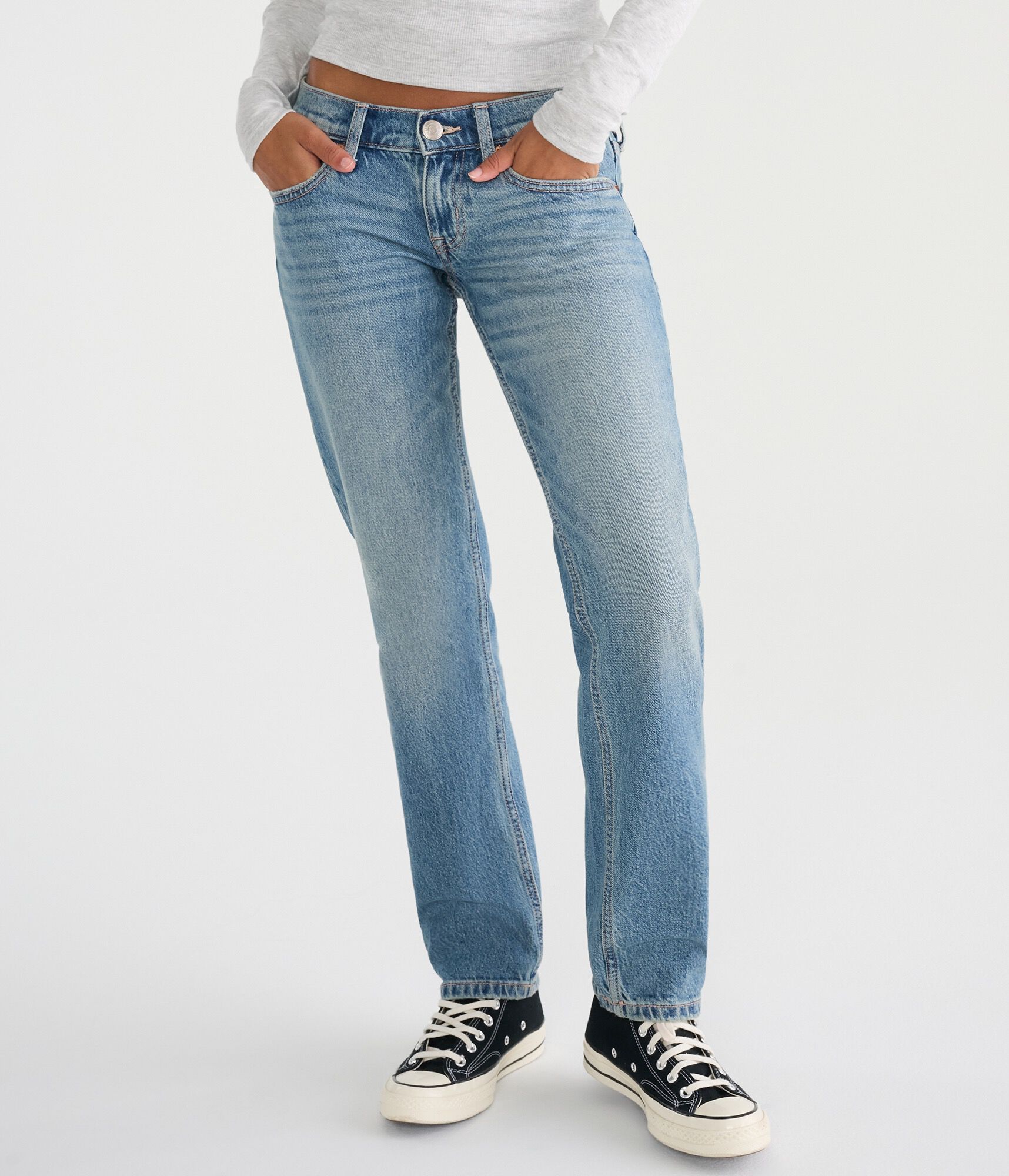 Super Low-Rise Straight Jean