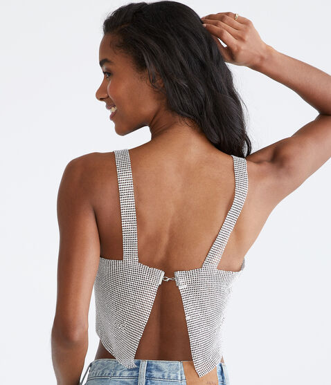 Chain Mail Cropped Party Top