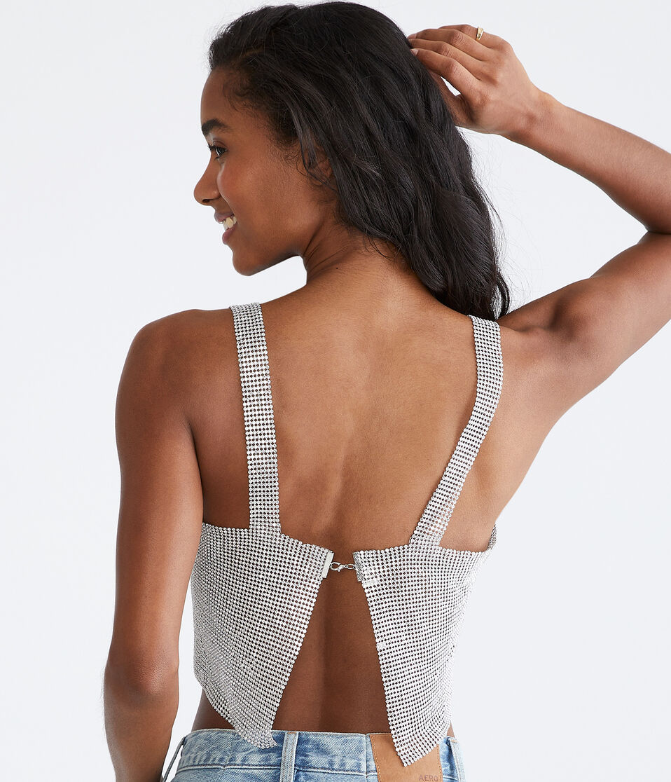 Chain Mail Cropped Party Top