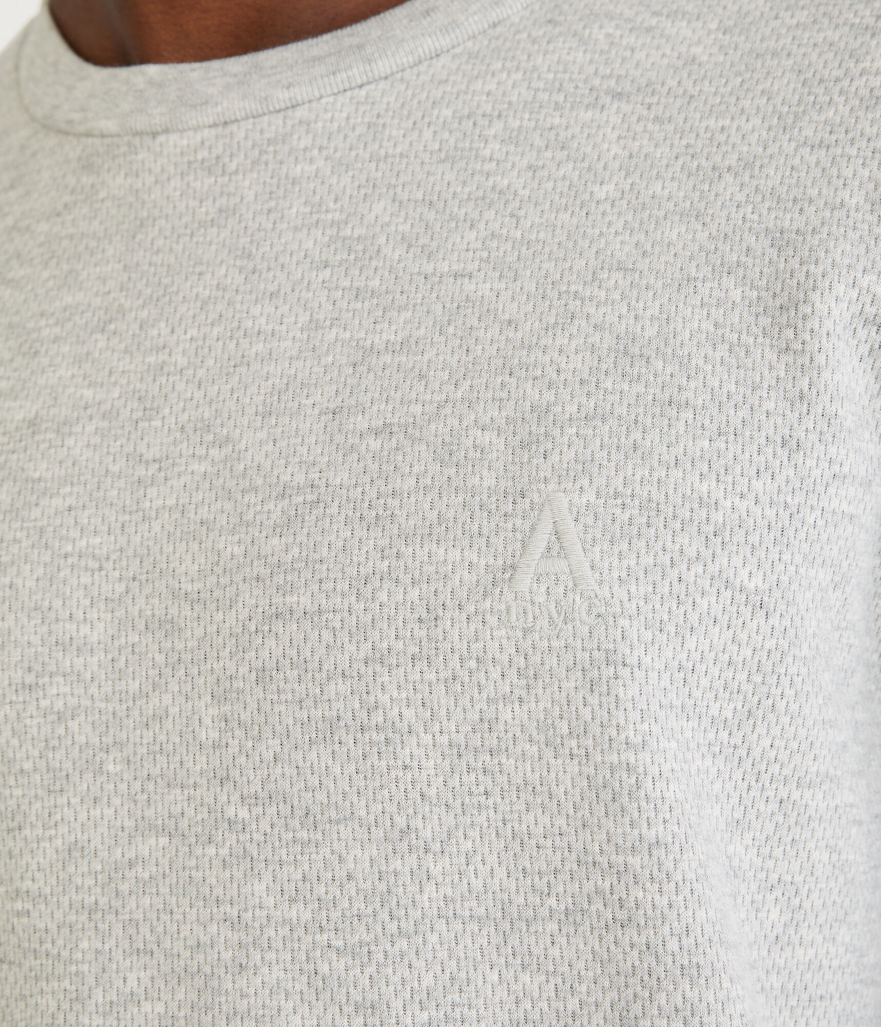 Long Sleeve Tonal Logo Thermal Crew Tee