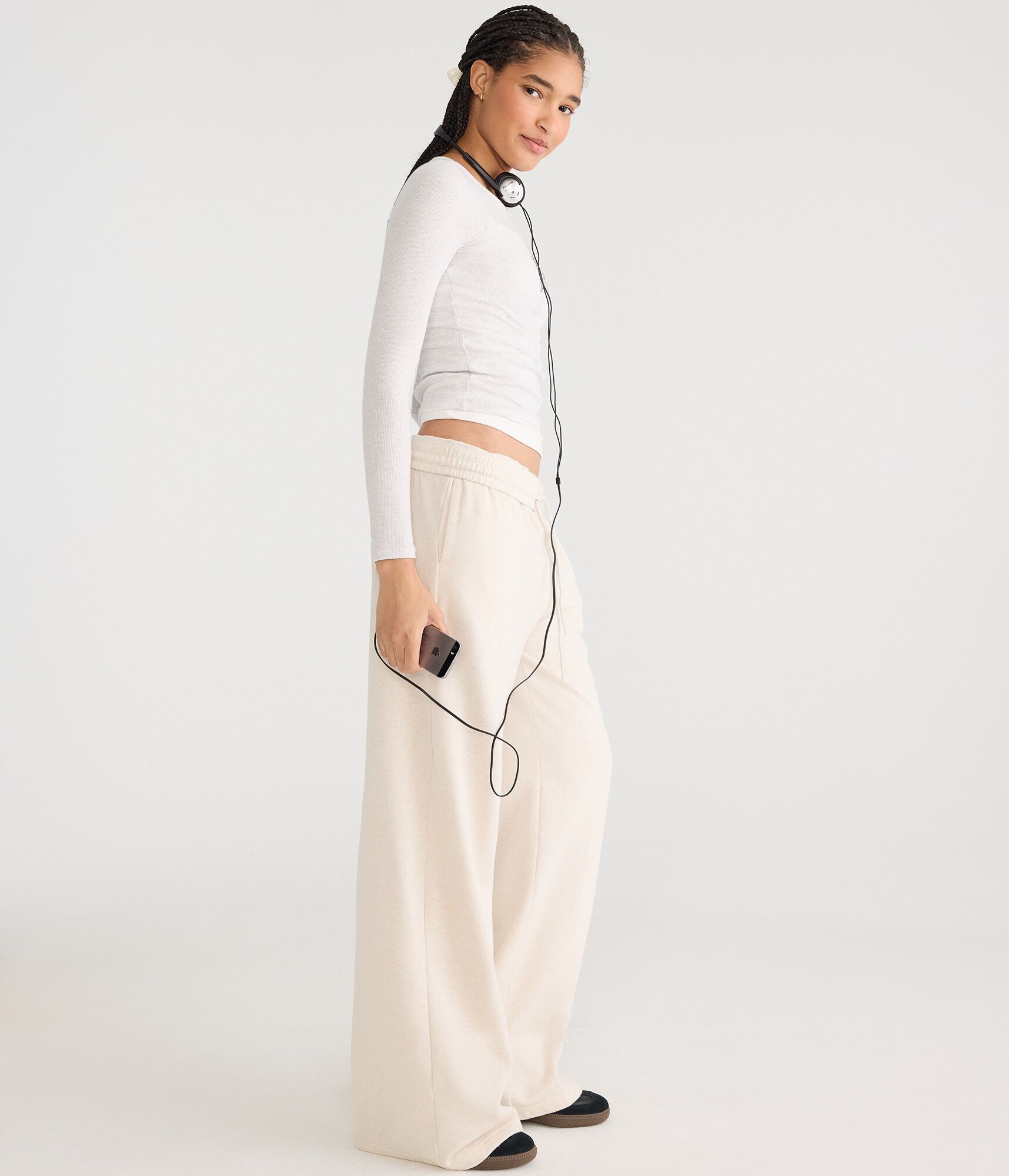 Cloud Soft Mid-Rise Wide Leg Sweatpants