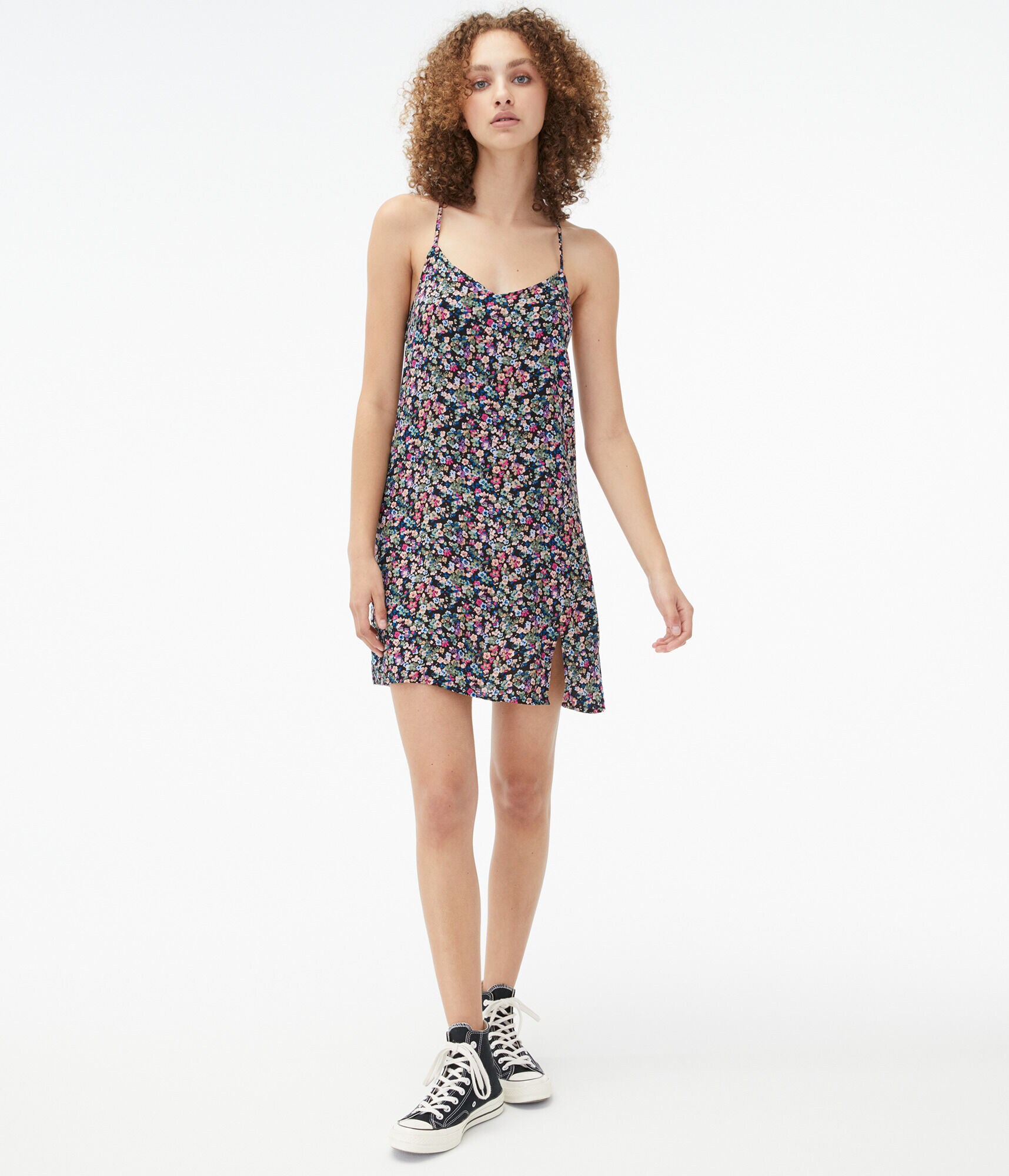 Floral V-Neck Slip Dress