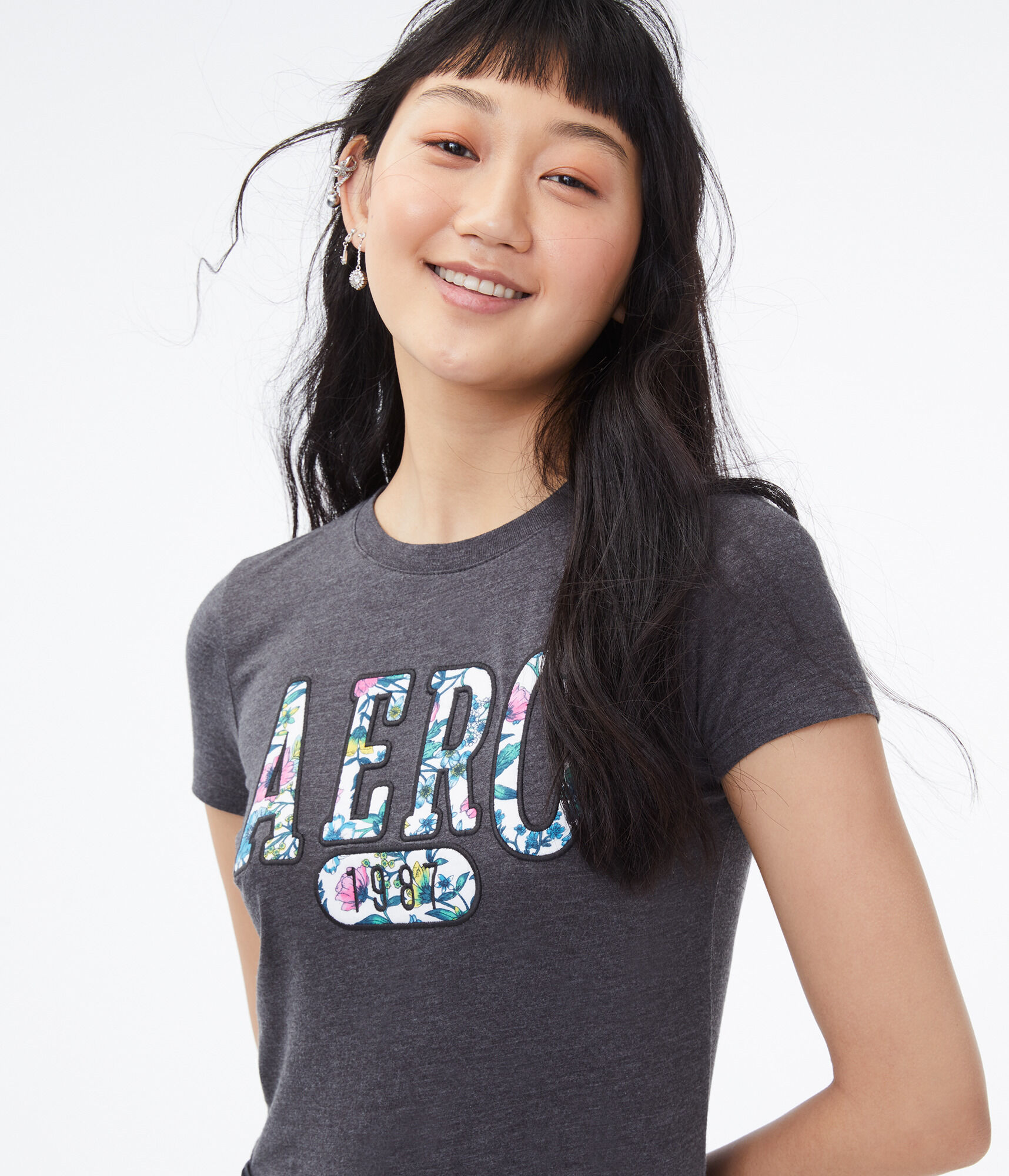 Floral Aero Logo Graphic Tee