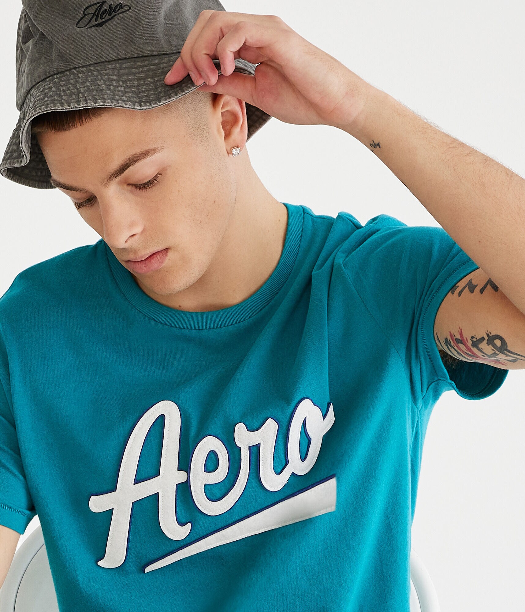 Aero Script Appliqu&eacute; Graphic Tee