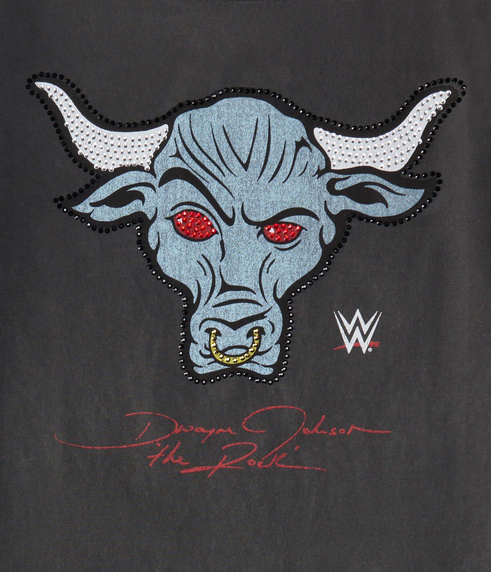 WWE The Rock Rhinestone Relaxed Graphic Tee