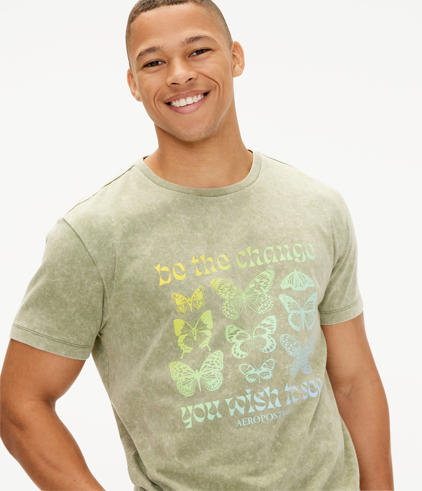 Be The Change Butterfly Graphic Tee