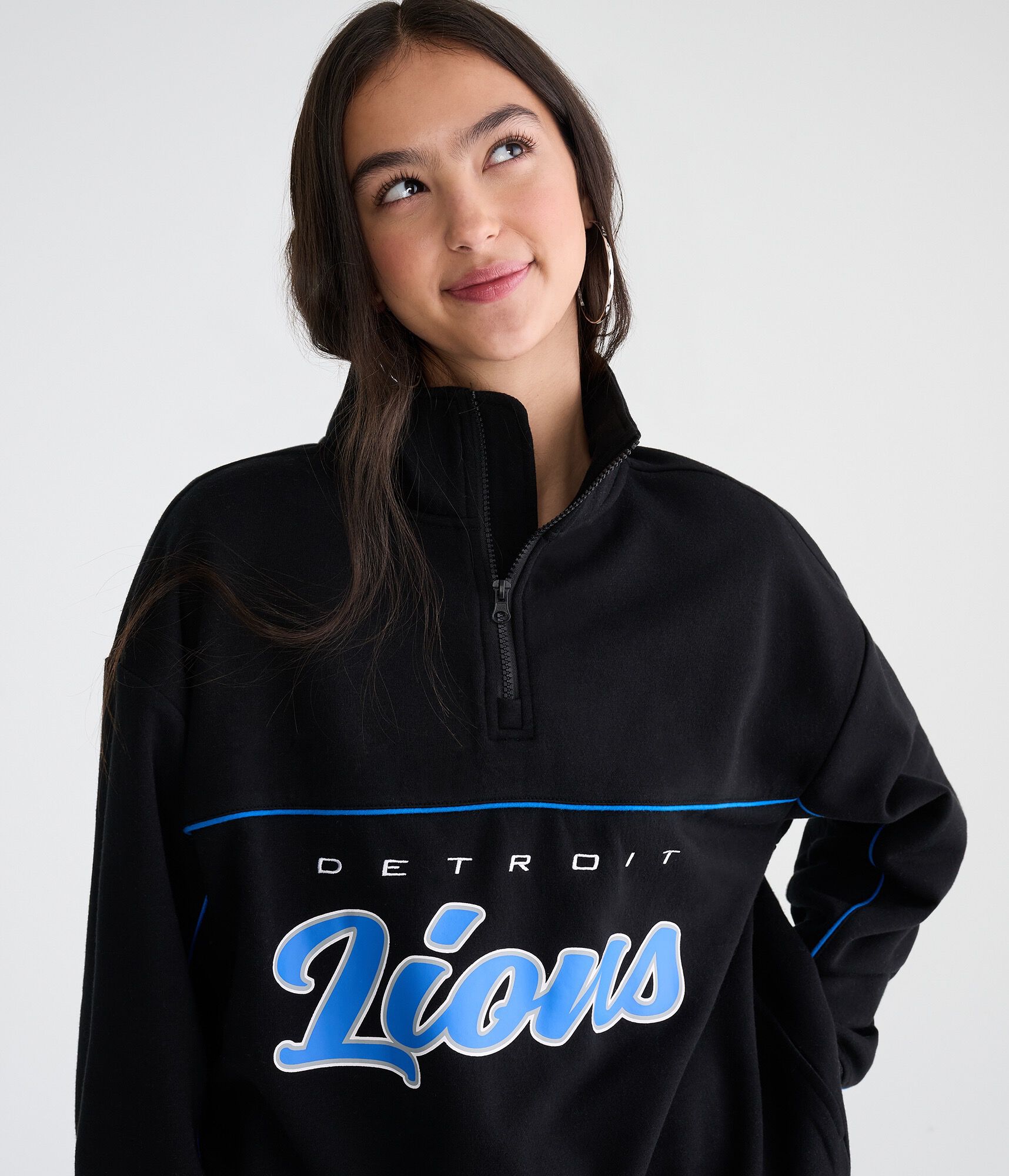 Detroit Lions Quarter-Zip Sweatshirt