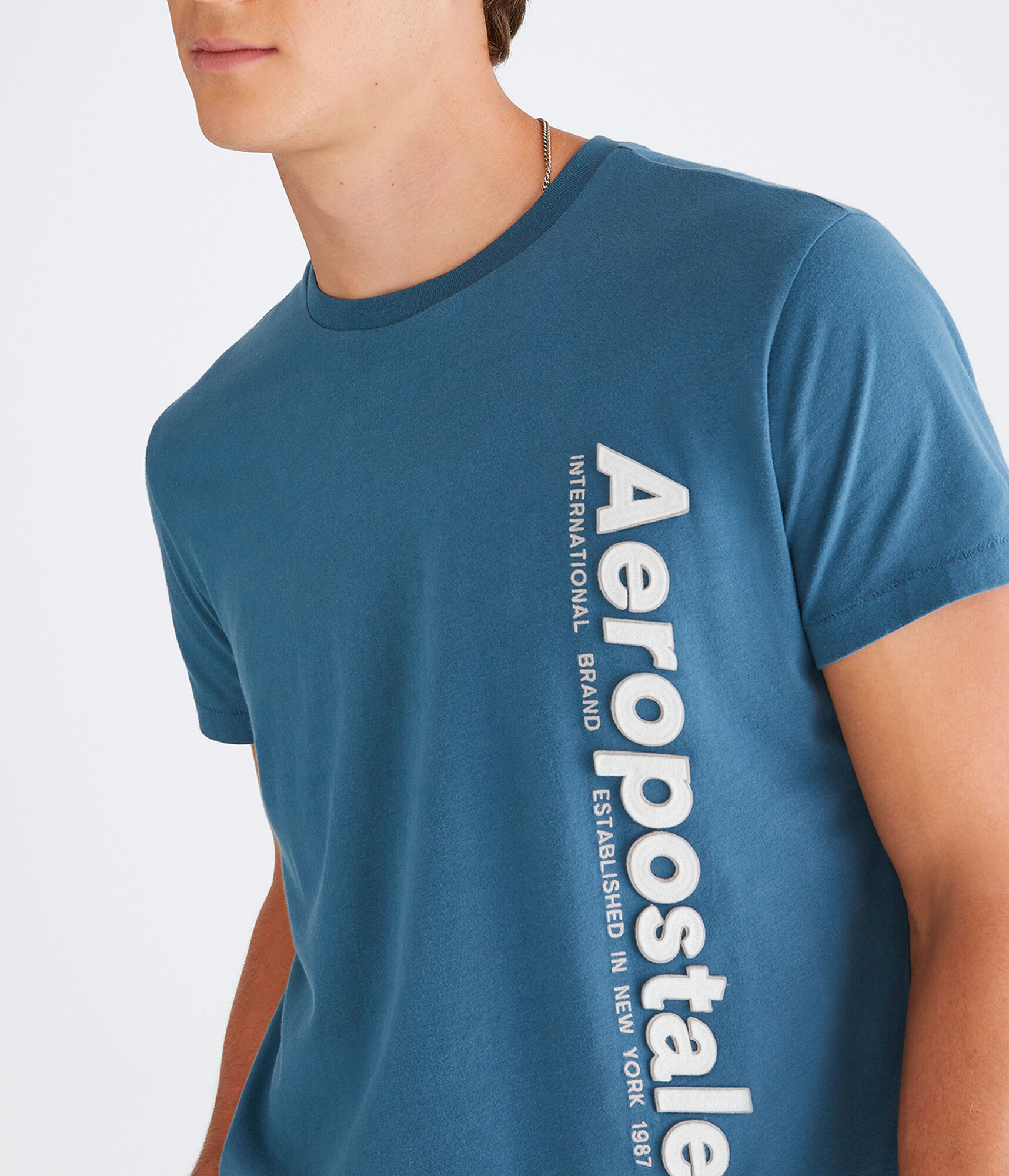 Vertical Aeropostale Appliqu&eacute; Graphic Tee