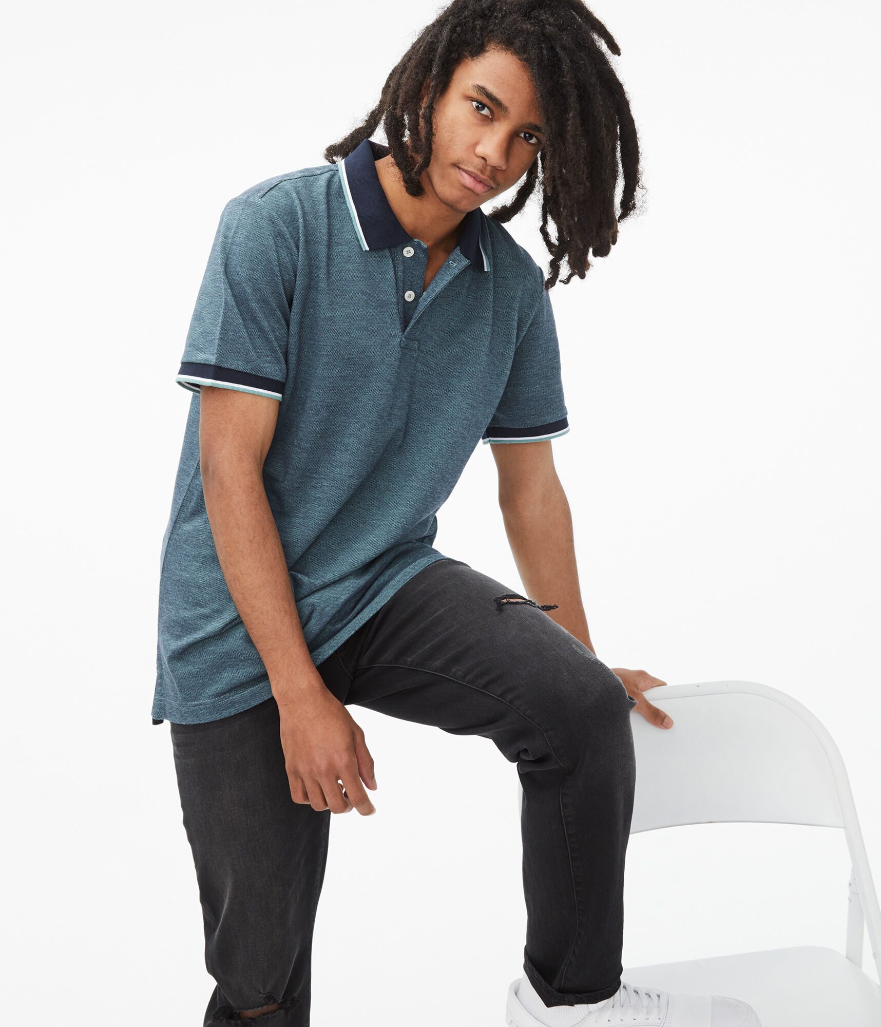 Contrast Tipped Piqu&eacute; Polo