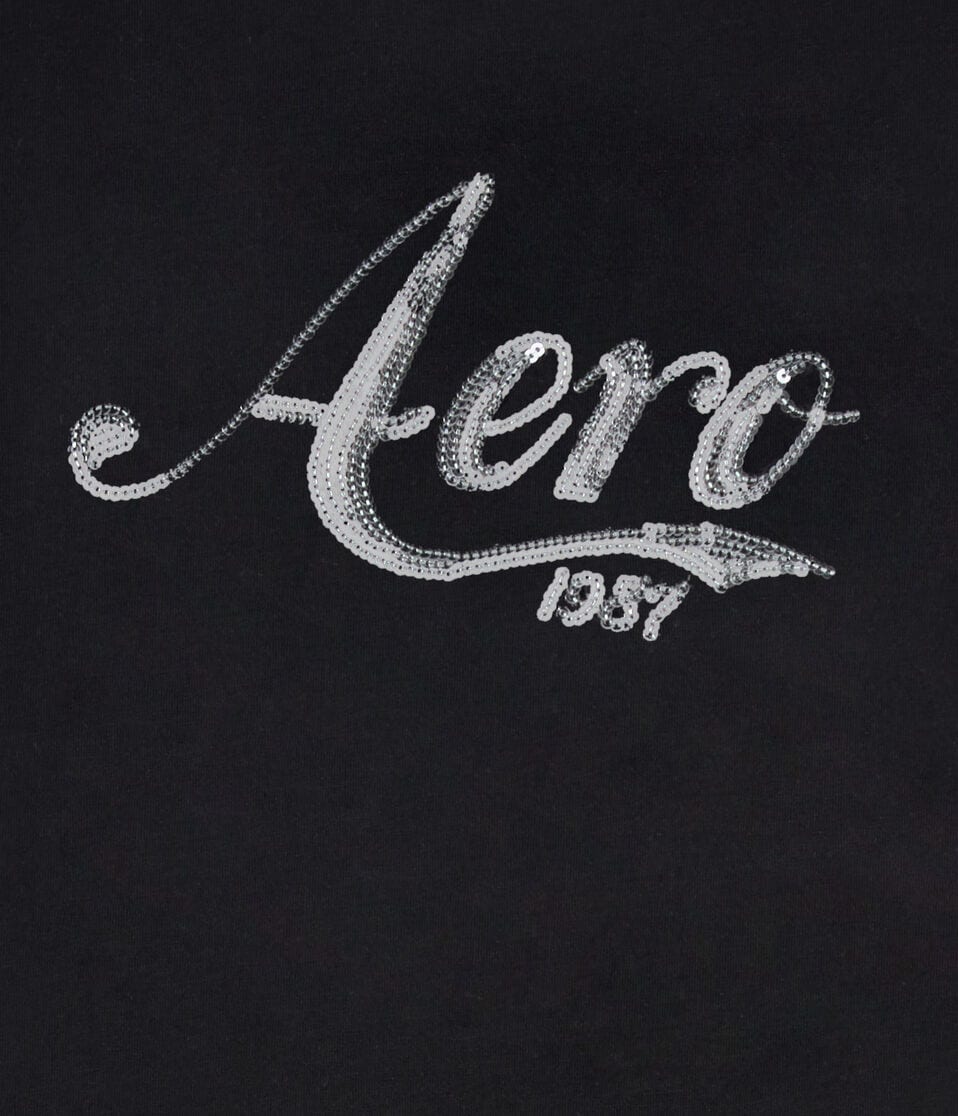 Aero Sequin Logo Graphic Tee