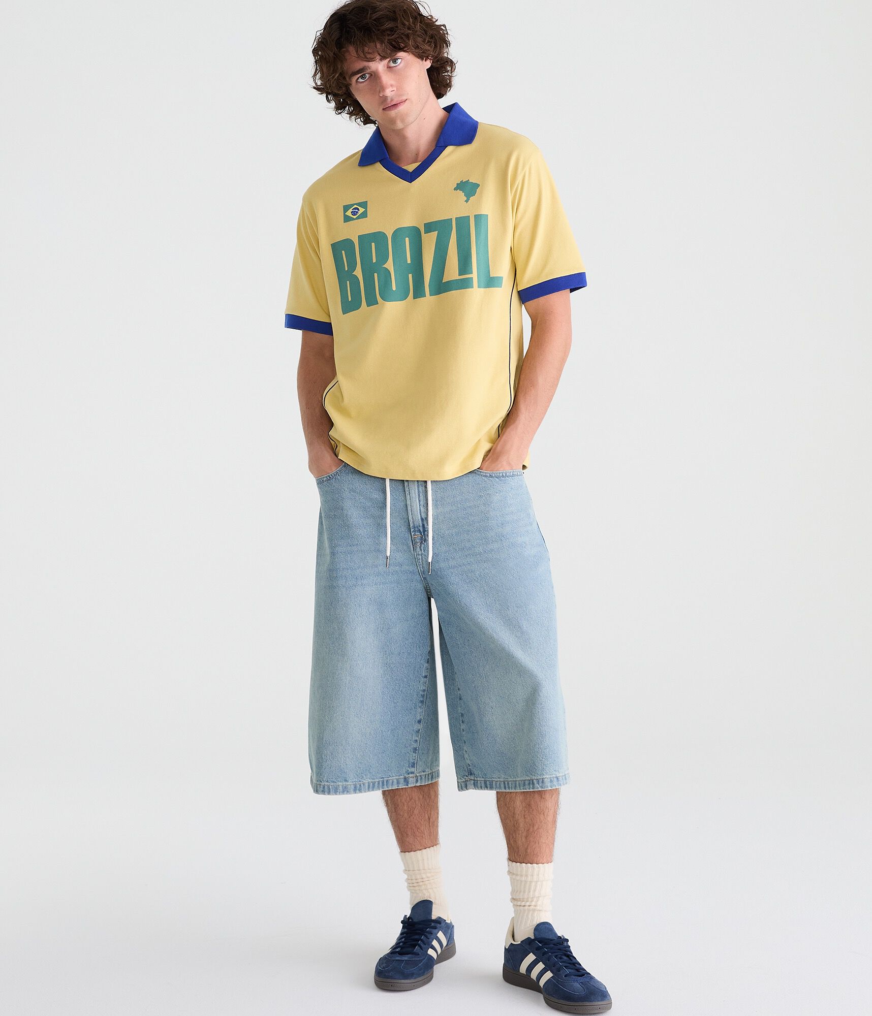 Brazil V-Neck Soccer Jersey