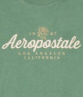 Aeropostale Script Rose Glitter Graphic Tee