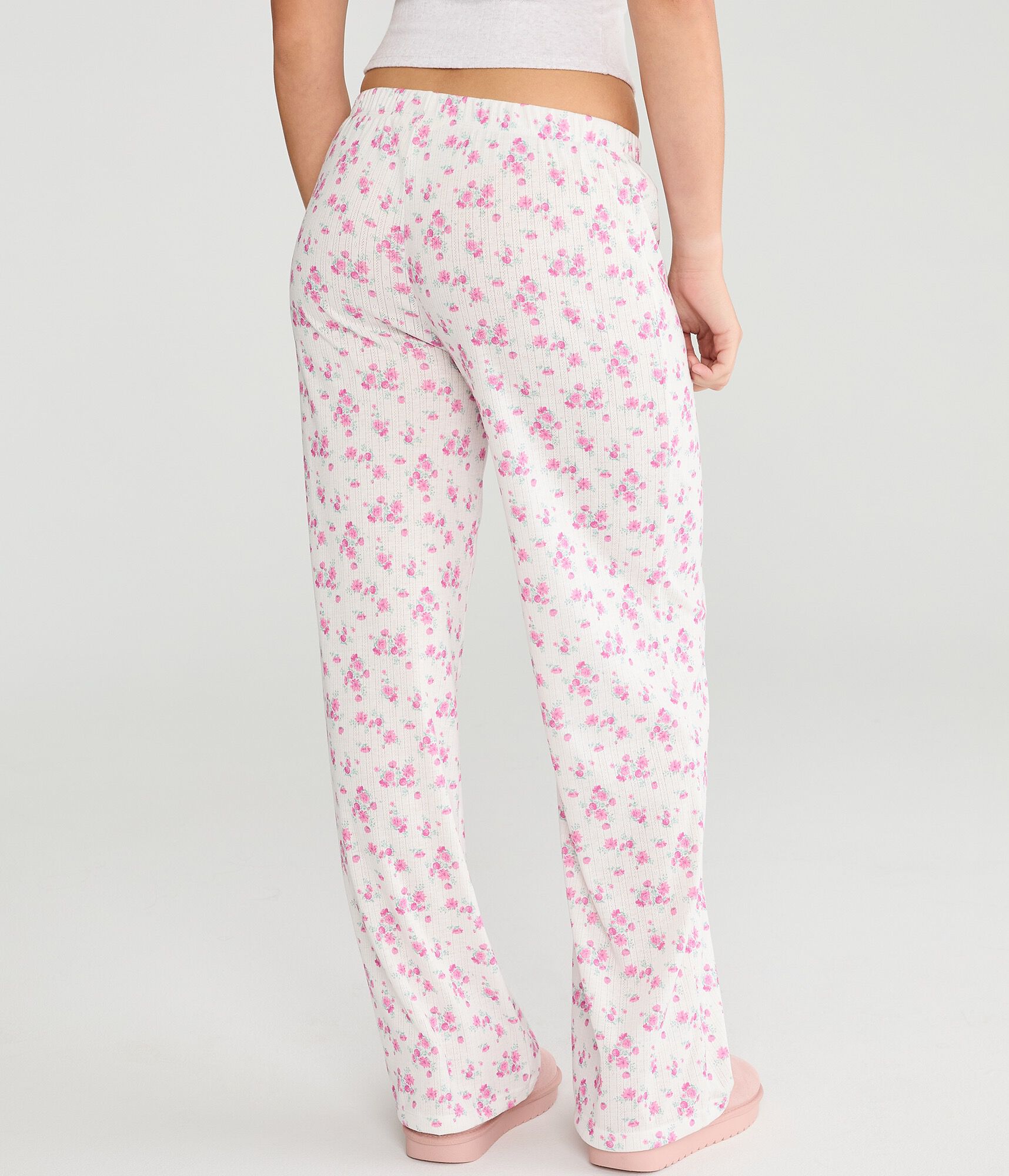 Floral Pointelle Straight Leg Sleep Pants