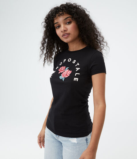 Aeropostale Arch Floral Graphic Tee Aeropostale Arch Floral Graphic Tee