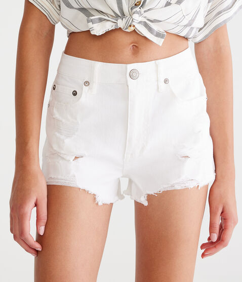 High-Rise Denim Shorty Shorts High-Rise Denim Shorty Shorts