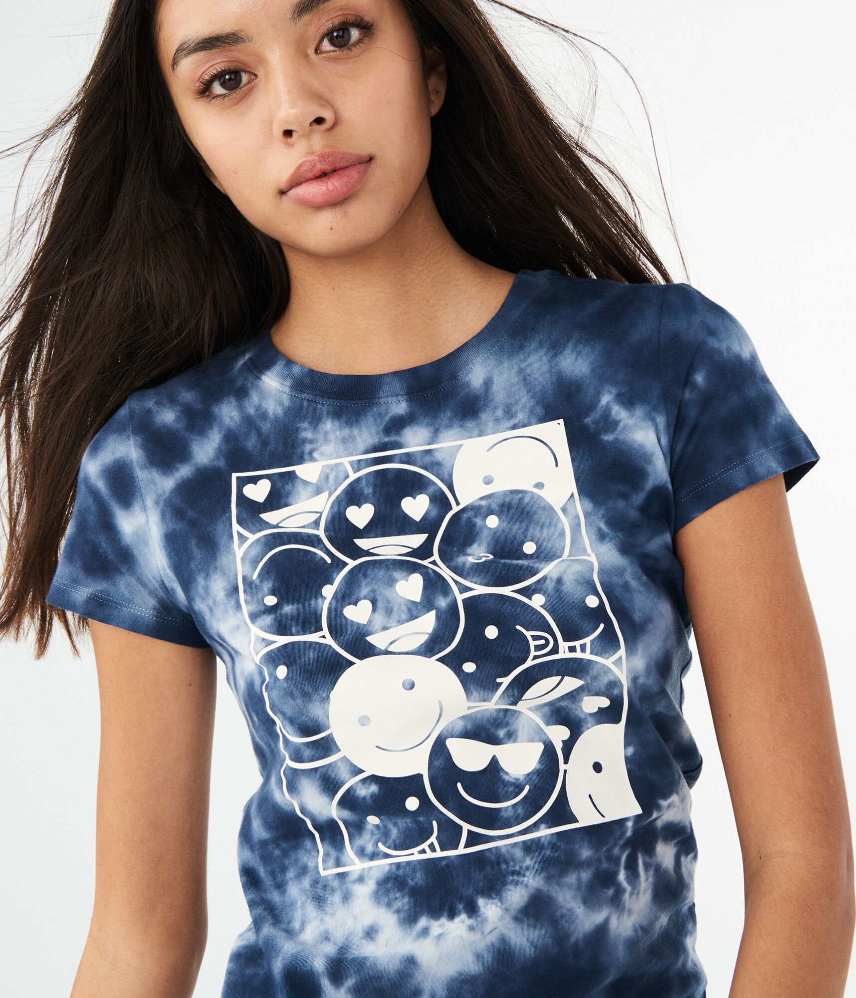 Emoji Tie-Dye Graphic Tee