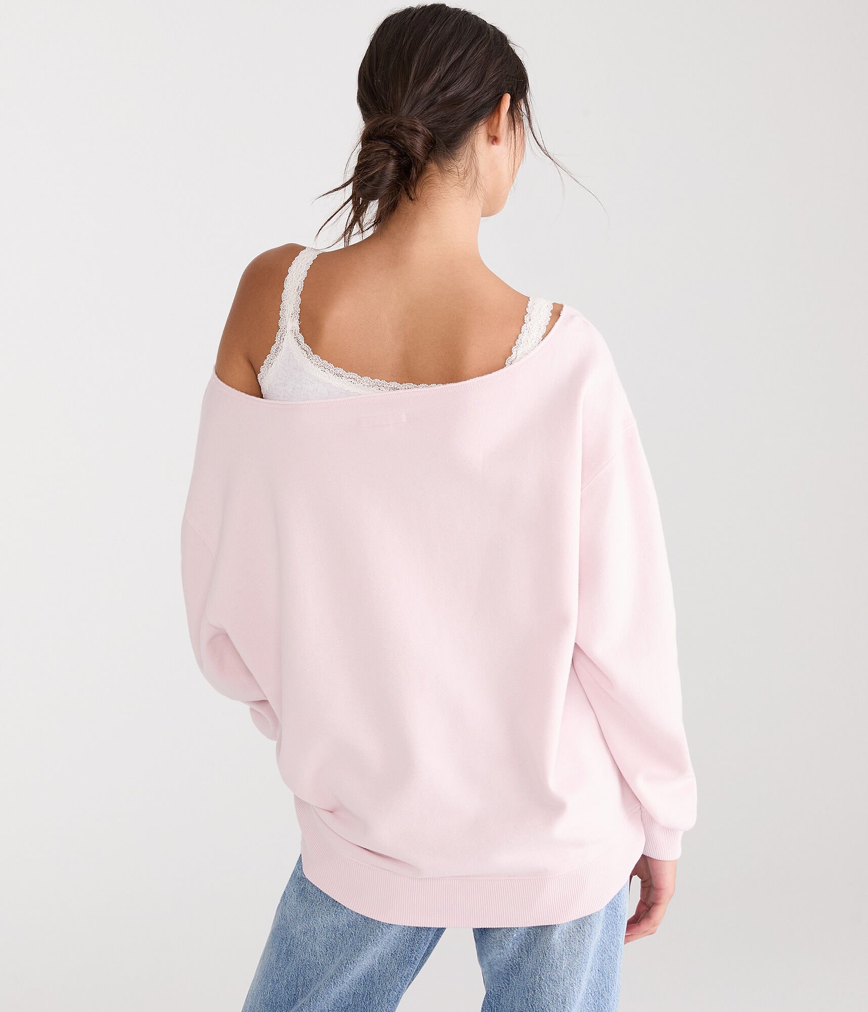 Cloud Soft Oversized Off-The-Shoulder Sweatshirt