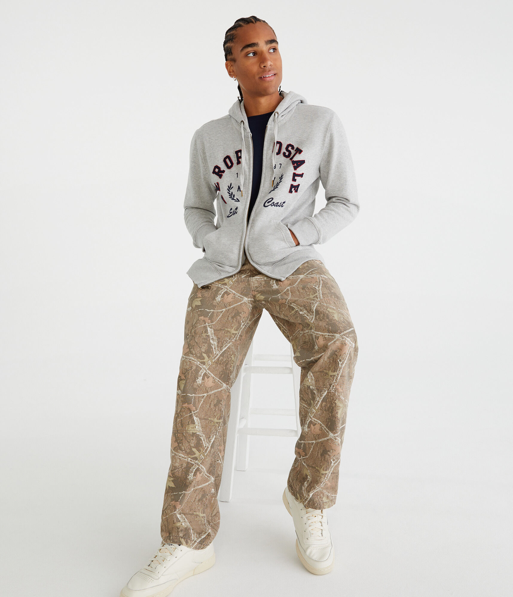 Aeropostale 1987 East Coast Full-Zip Hoodie