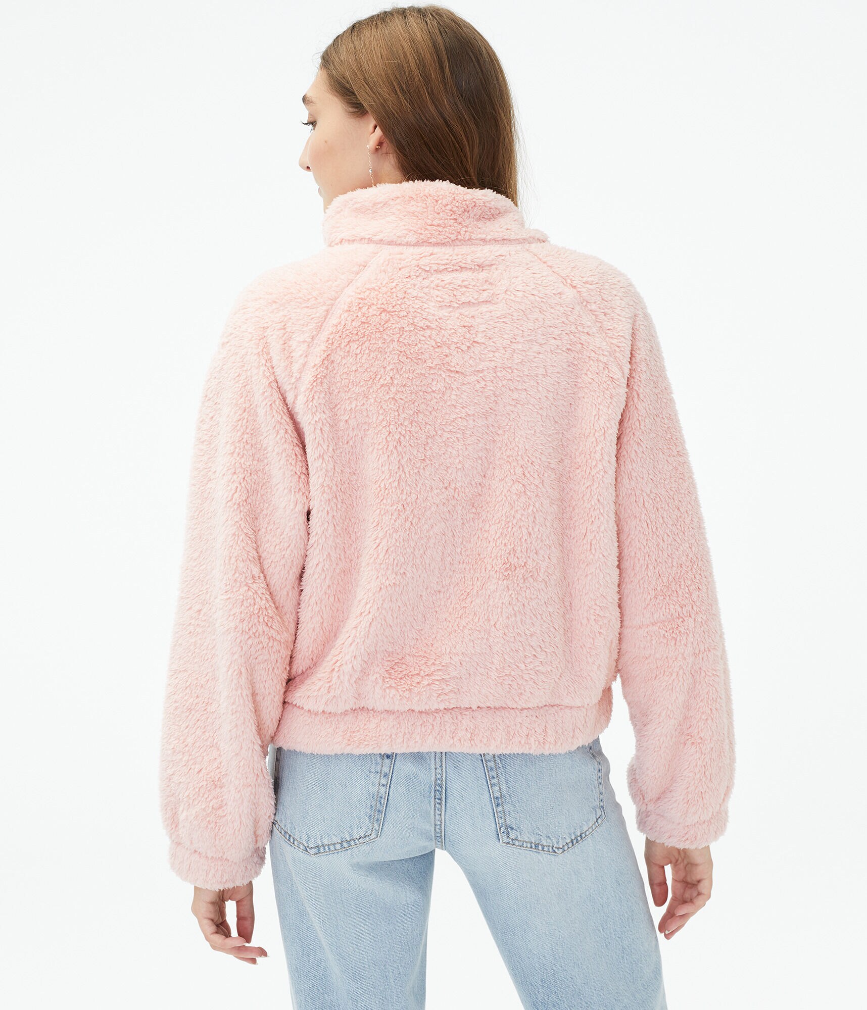 Cozy Mock-Neck Sherpa Fleece Pullover