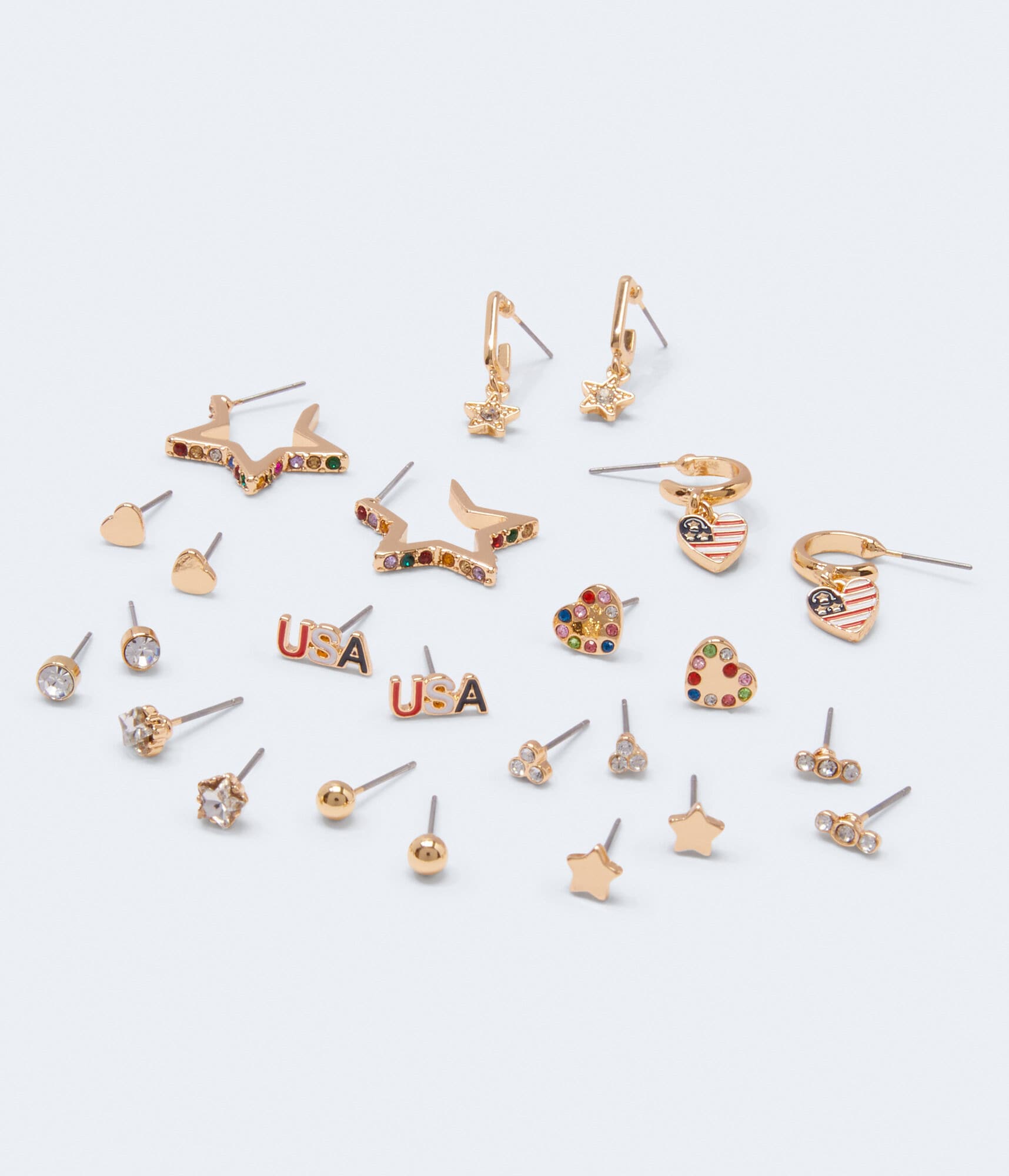 Americana Hoop &amp; Stud Earring 12-Pack