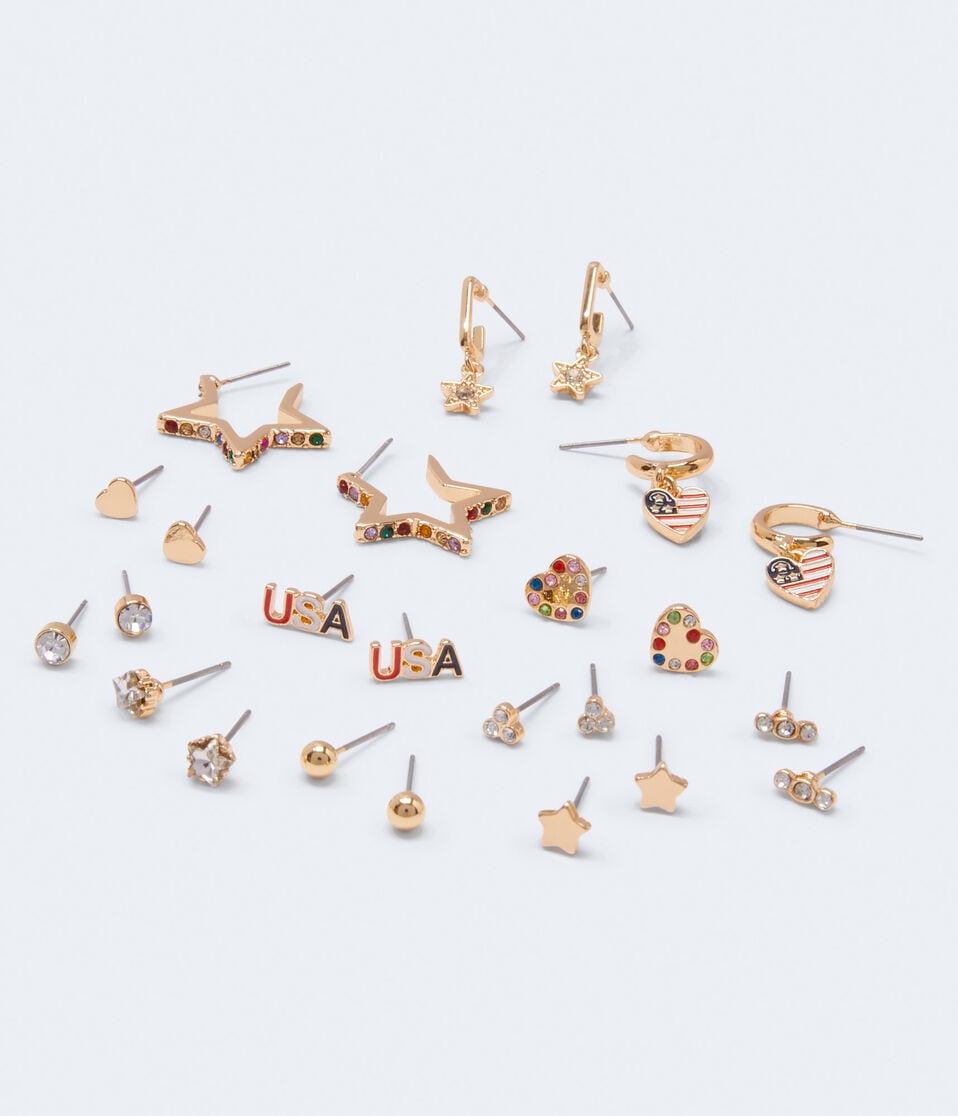 Americana Hoop & Stud Earring 12-Pack