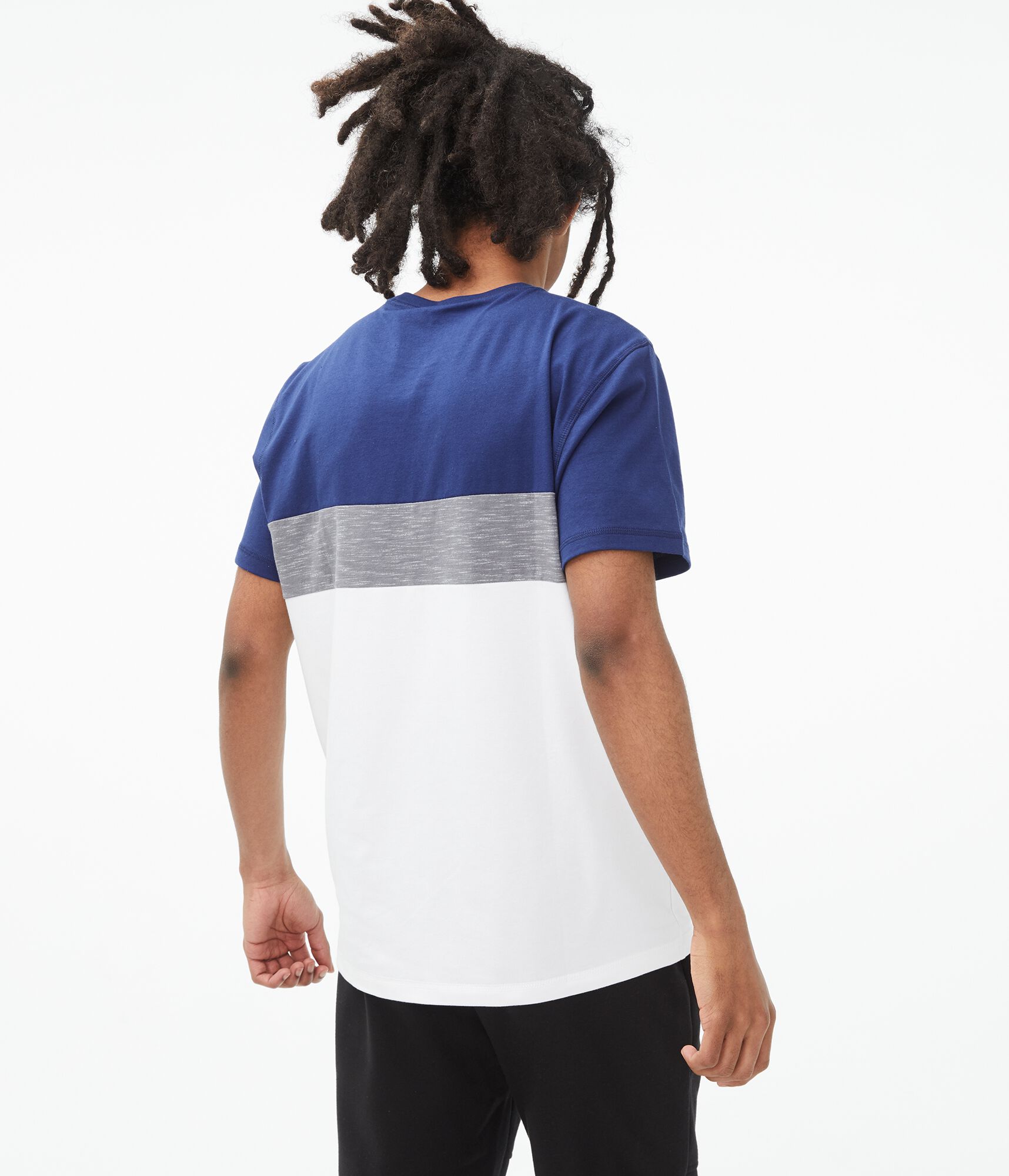Colorblocked Stretch Crew Tee