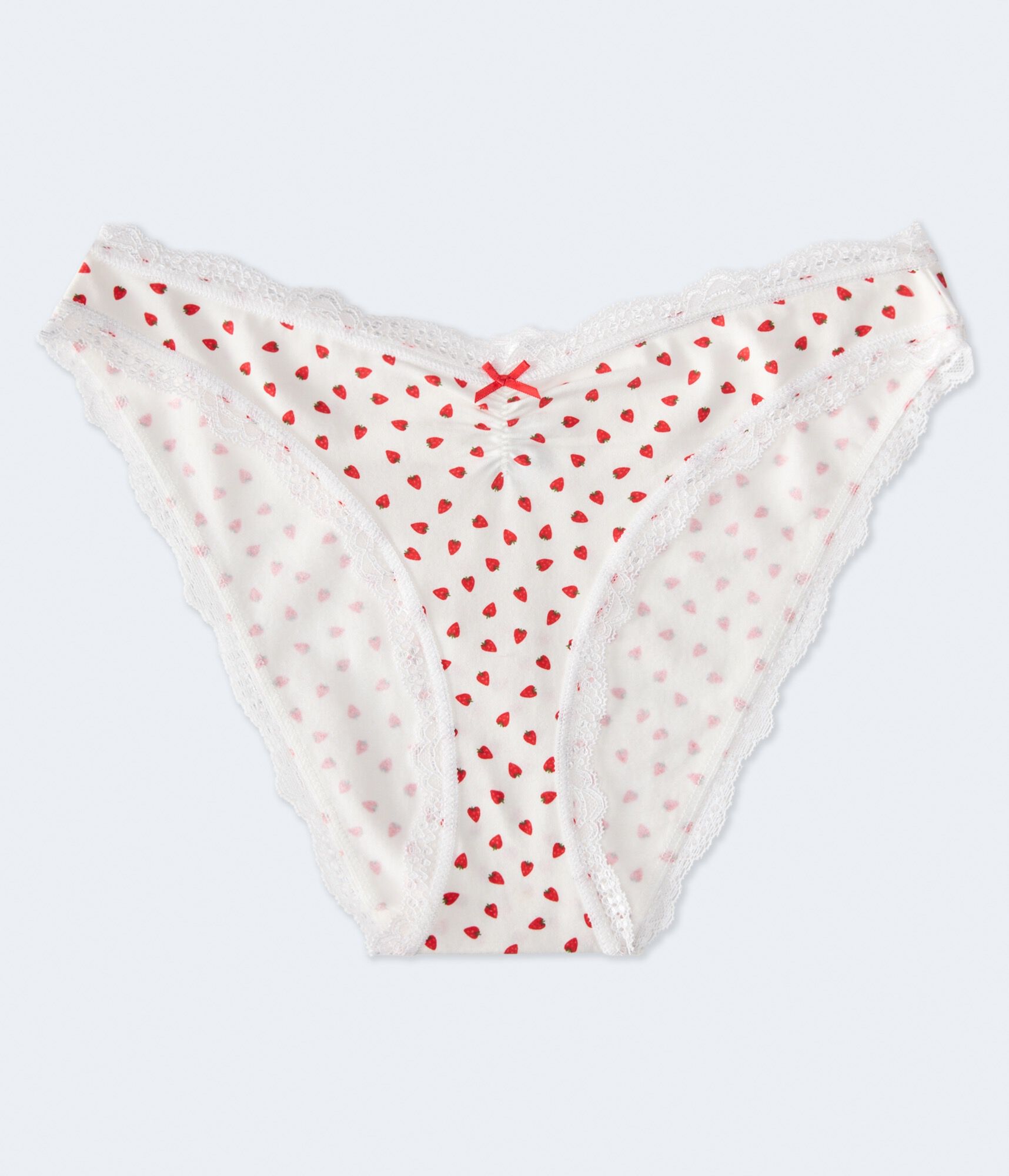 Strawberry Cinched Low-Rise Bikini