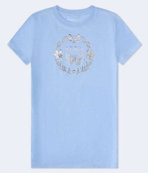 Aero Butterfly Circle Foil Graphic Tee Aero Butterfly Circle Foil Graphic Tee