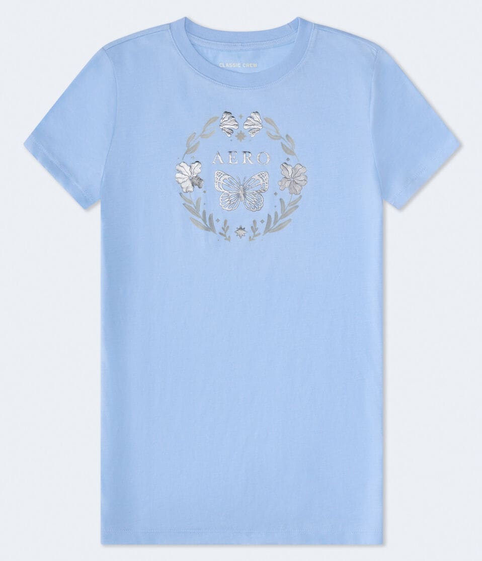 Aero Butterfly Circle Foil Graphic Tee