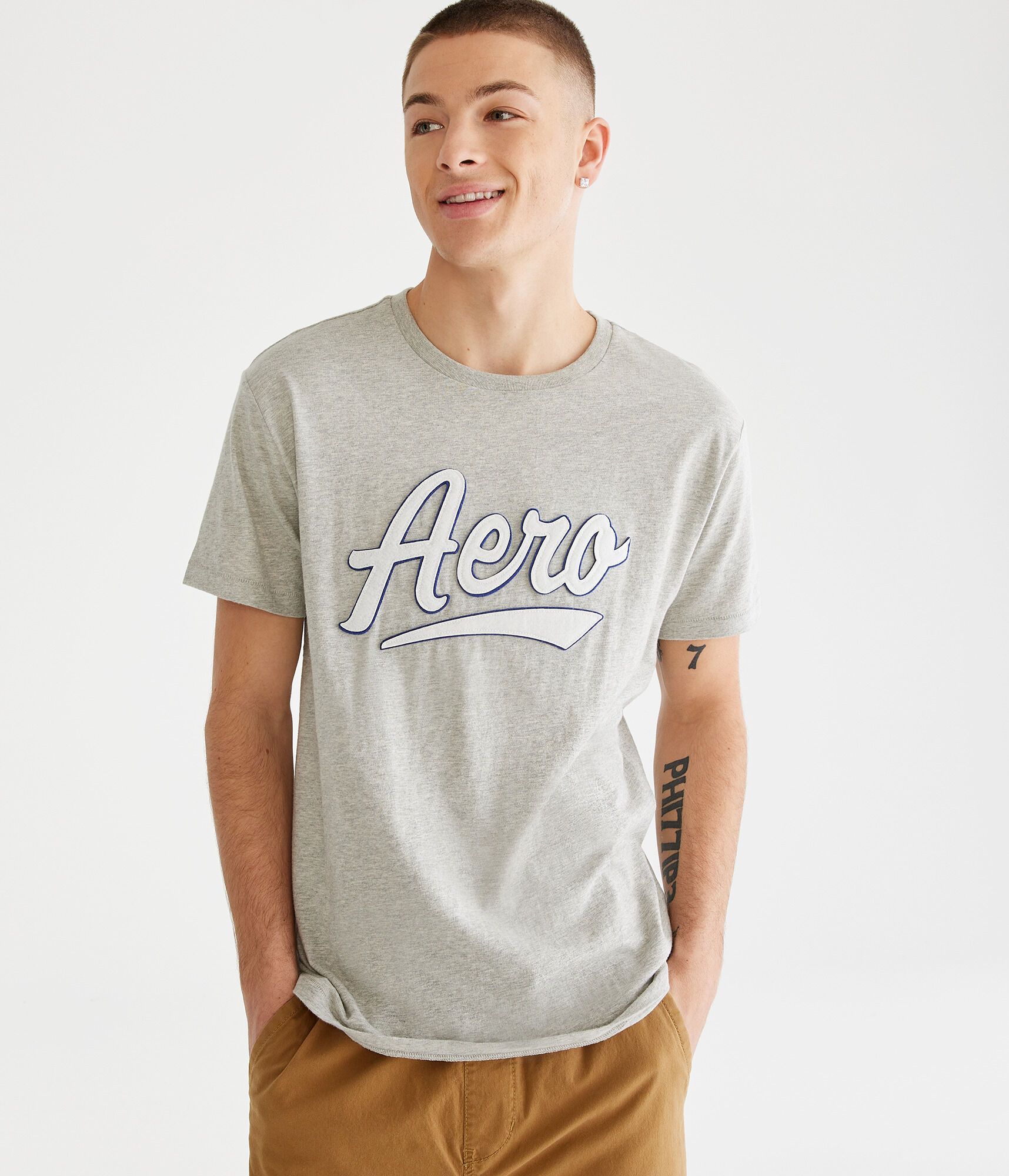 Aero Script Appliqu&eacute; Graphic Tee