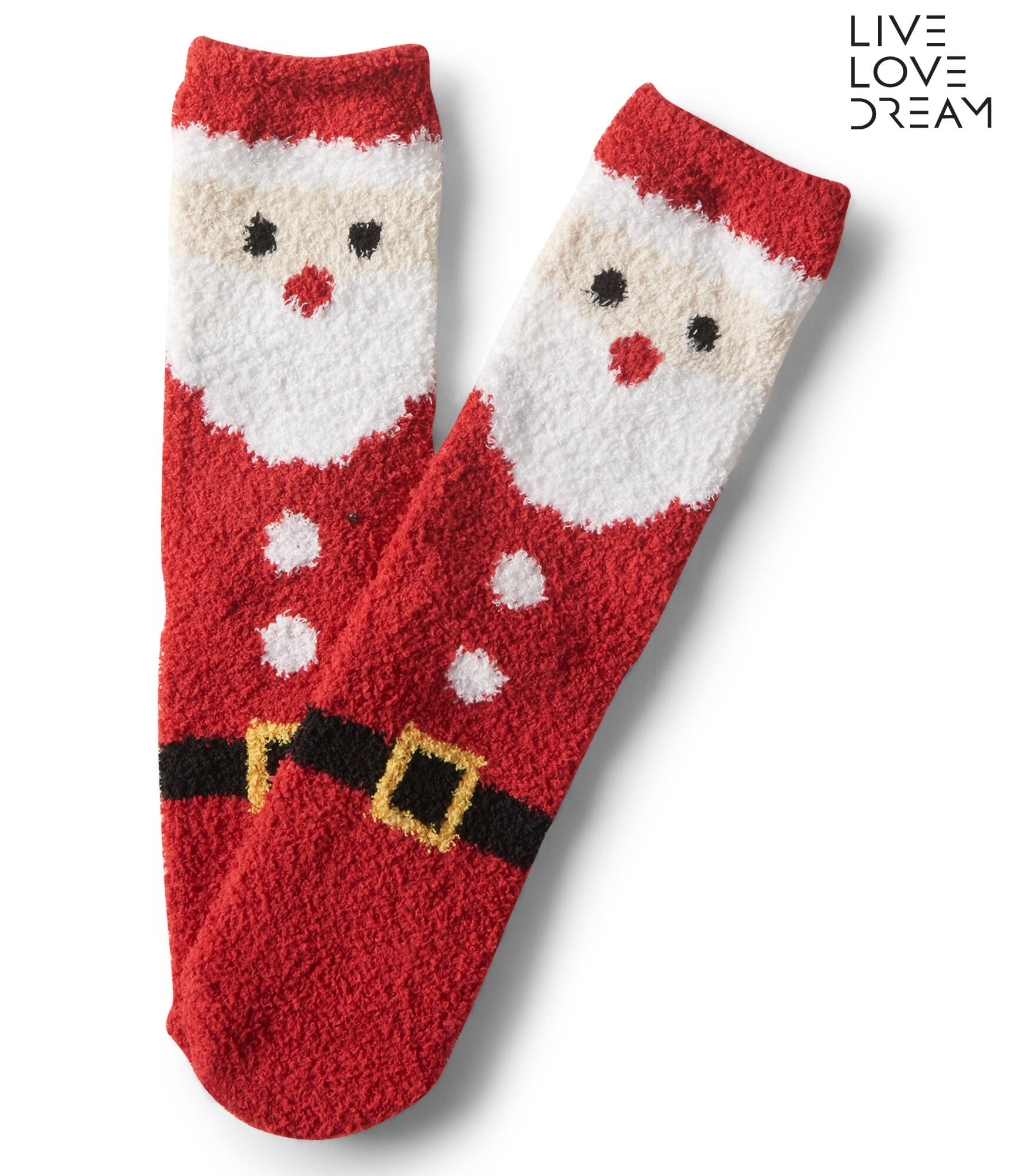 Santa fuzzy socks clearance