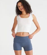 Air Soft Fold-Over Booty Shorts