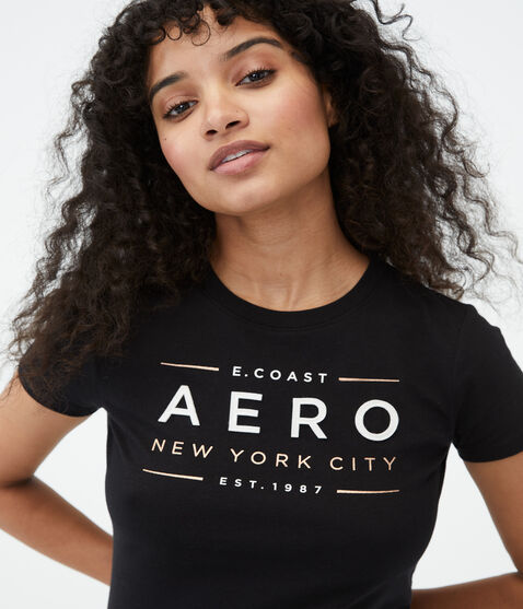 Aero New York City Appliqué Graphic Tee Aero New York City Appliqué Graphic Tee