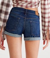 Flex Effects Low-Rise Denim Midi Shorts