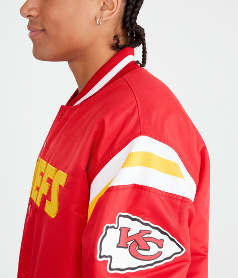 Kansas City Chiefs Striped Bomber Jacket Kansas City Chiefs Striped Bomber Jacket