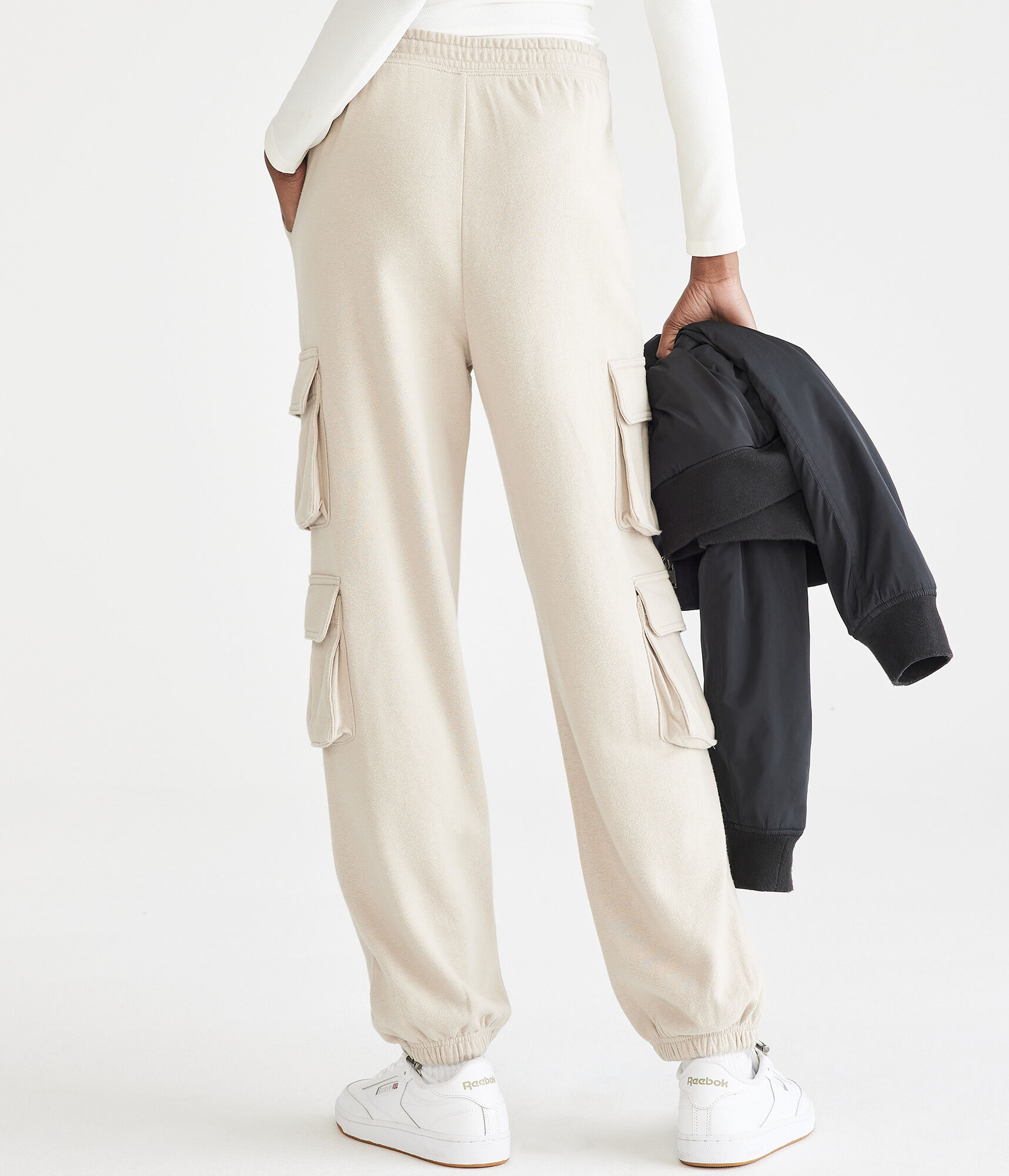 High-Rise Bungee Cargo Sweatpants
