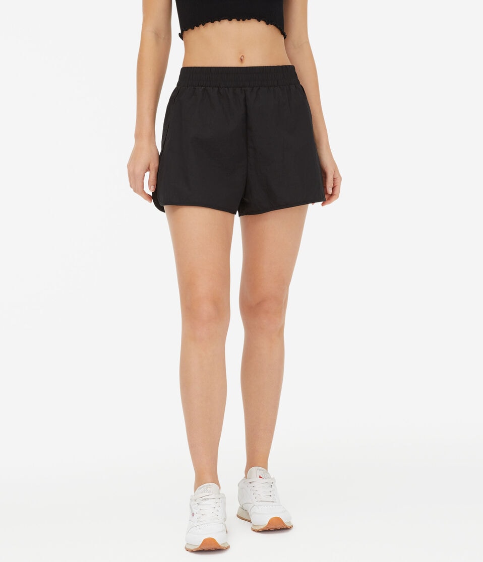 High-Rise Windbreaker Shorts