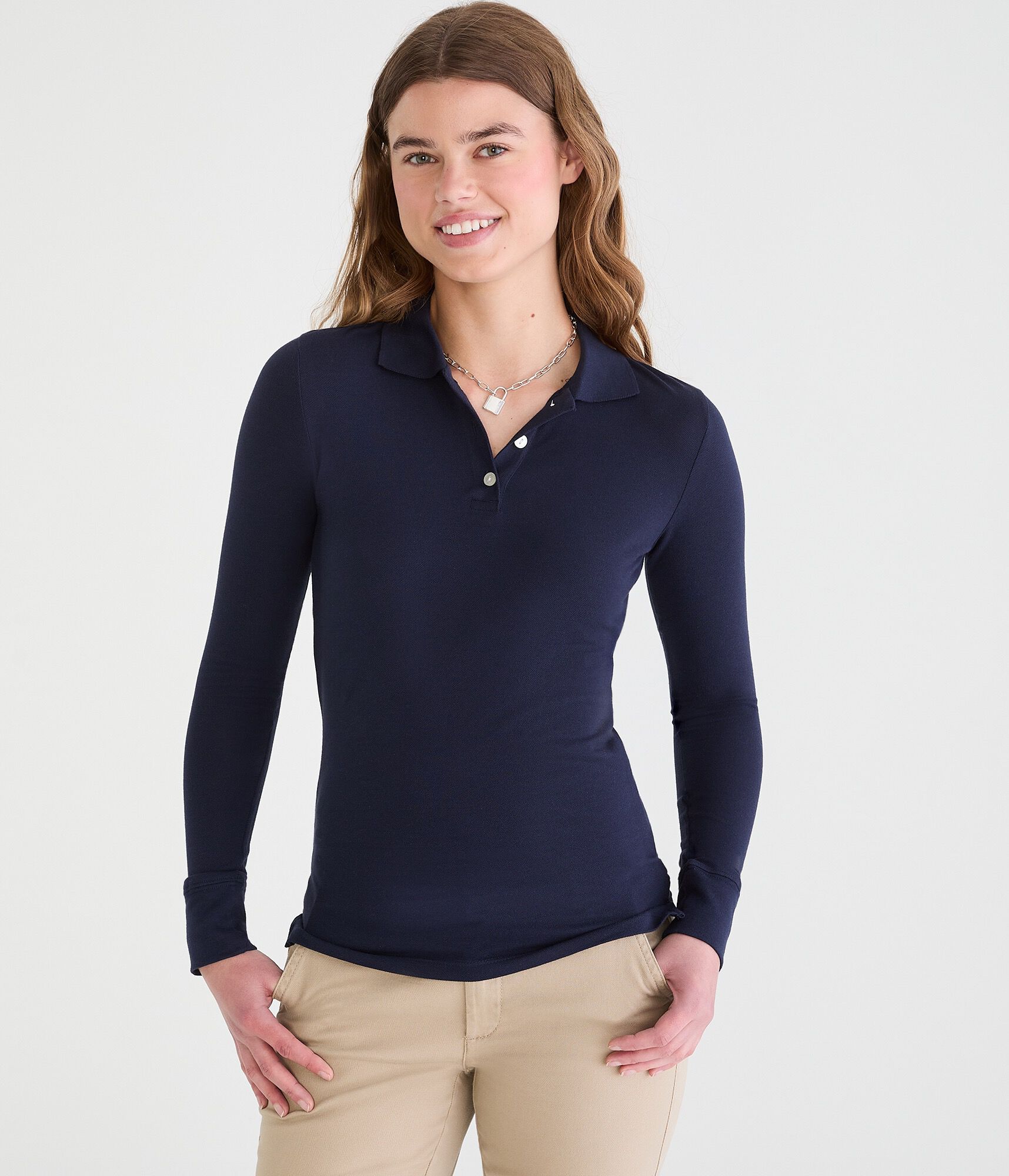 Long Sleeve Uniform Piqu&eacute; Polo