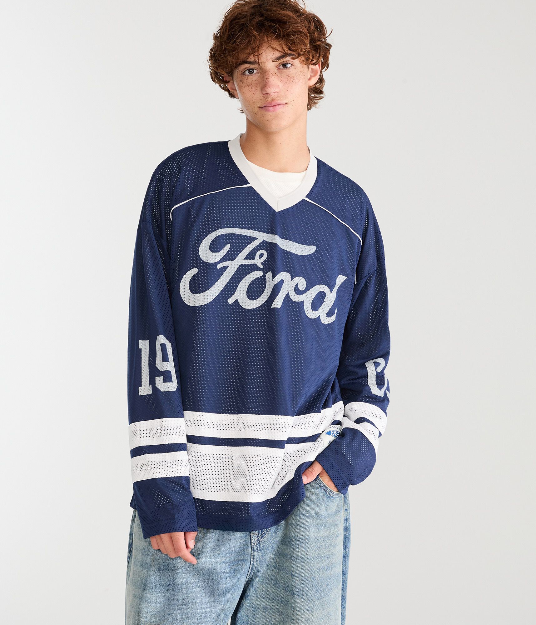 Long Sleeve Ford Mesh Hockey Top