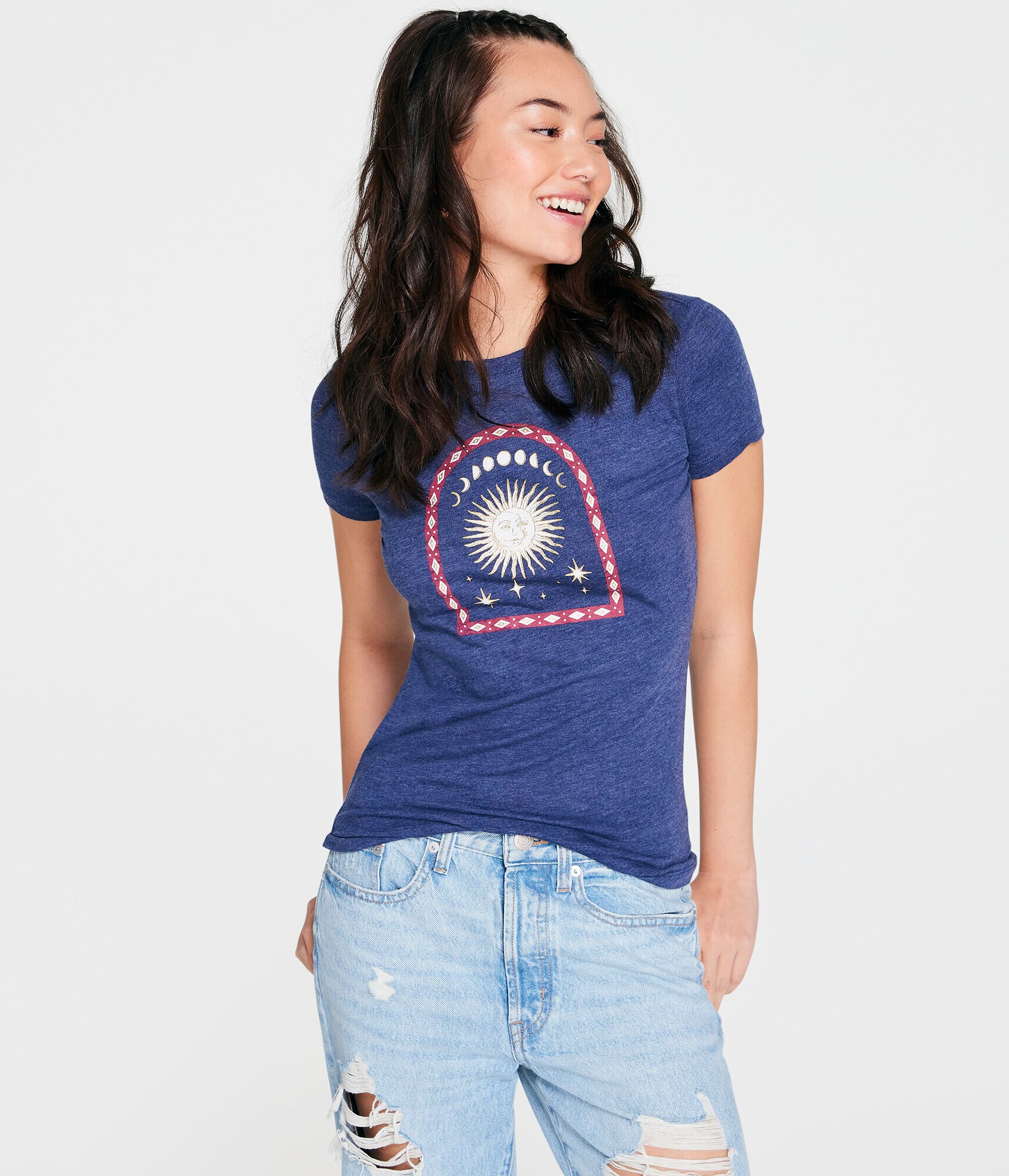 Celestial Window Glitter Graphic Tee